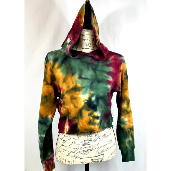 525 America Revolve Dip Dye French Terry Hoodie Amber Multi S - Picture 2 of 5